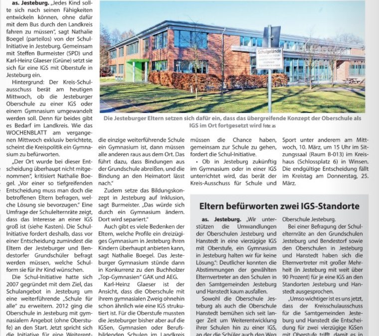 Presse: Eine Schule für alle Kinder