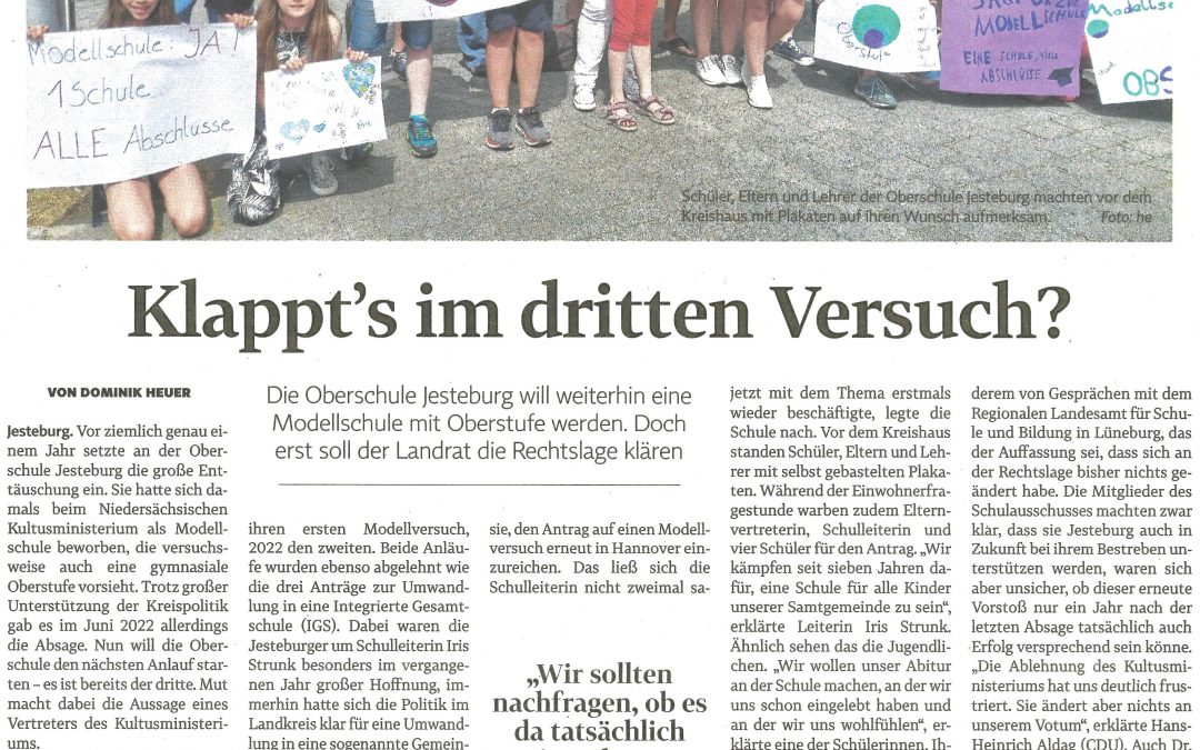 Presse: Klappt’s im dritten Versuch?
