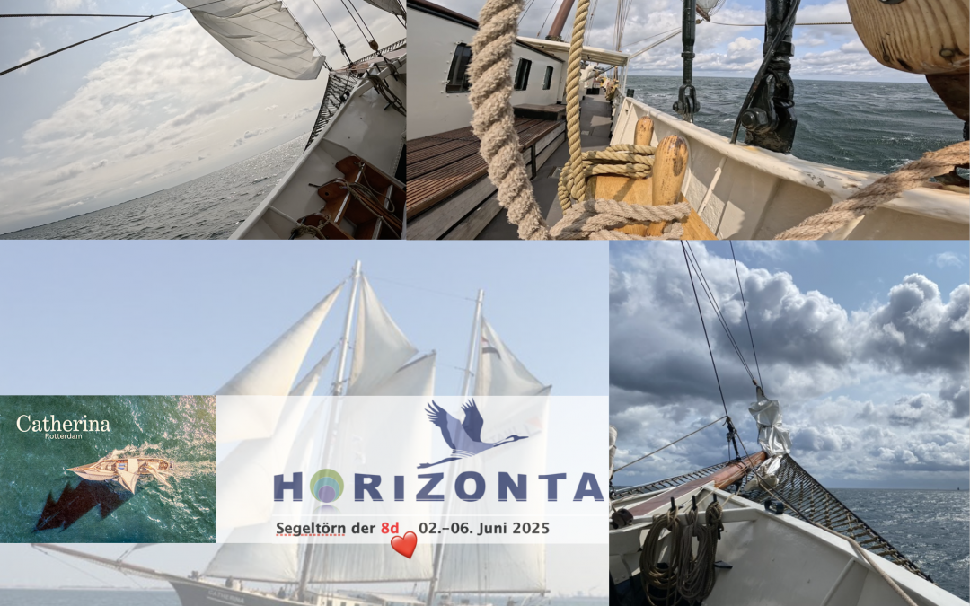 Collage aus mehreren Bildern des Segelschiffs "Catherina"