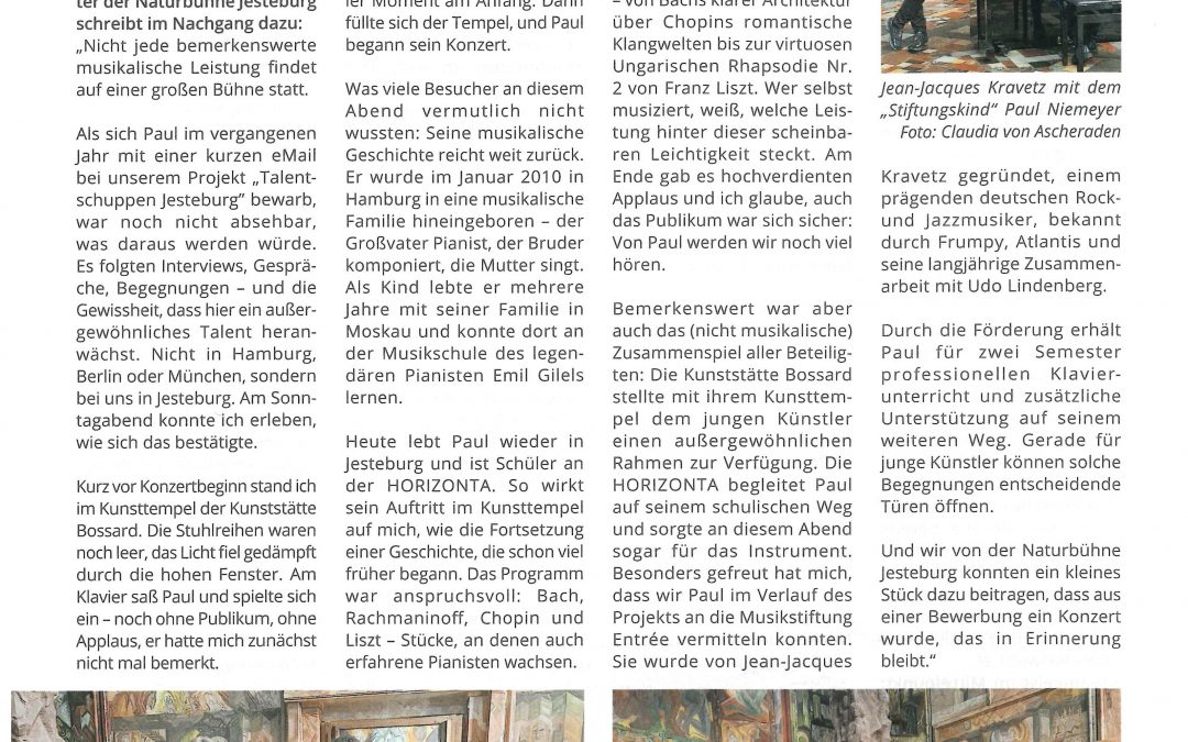 Klavierkonzert im Kunsttempel